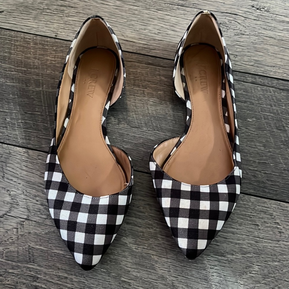 Checked J Crew Flats